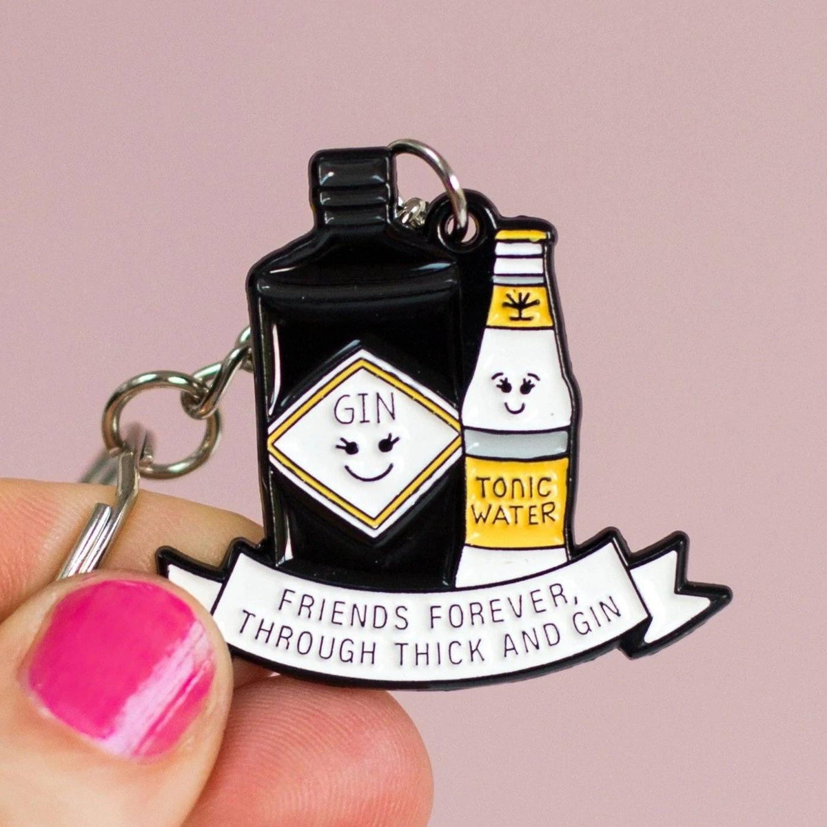 'Thick & Gin' Friendship Keyring - Of Life & Lemons®