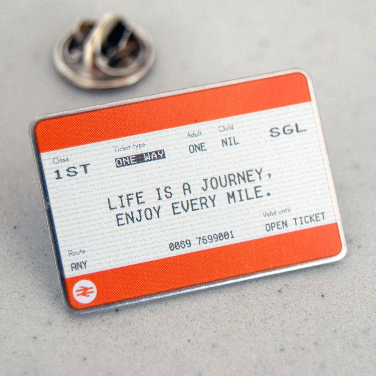 'Life is a Journey' Train Ticket Badge - Of Life & Lemons®