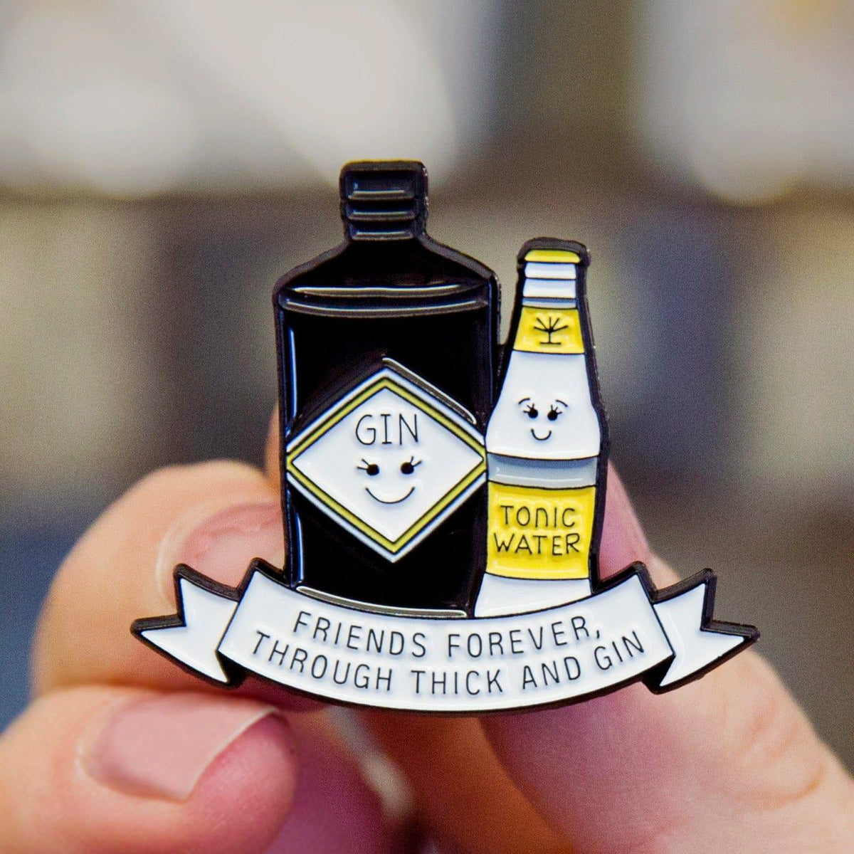 'Thick & Gin' Friendship Enamel Pin Badge - Of Life & Lemons®