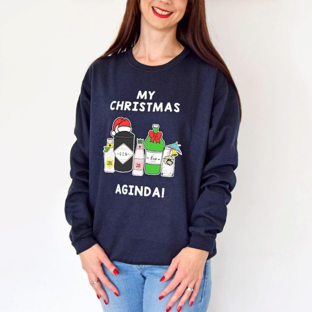 'Christmas Aginda' Funny Gin Christmas Jumper - Of Life & Lemons®