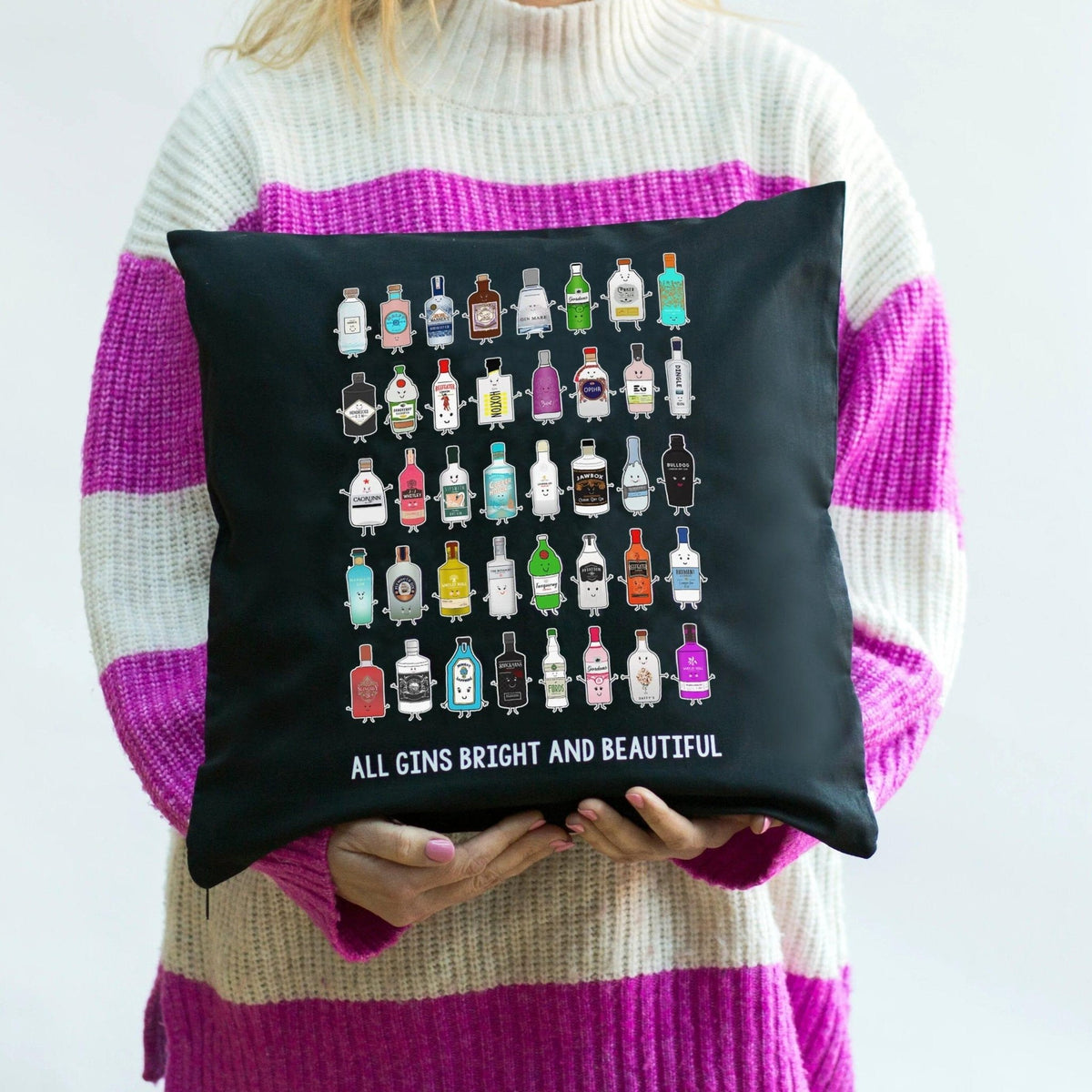 'All Gins Bright & Beautiful' Cushion - Of Life & Lemons®