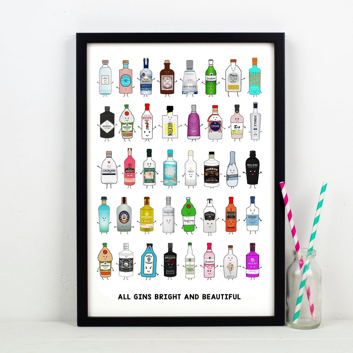 'All Gins Bright & Beautiful' Print - Of Life & Lemons®