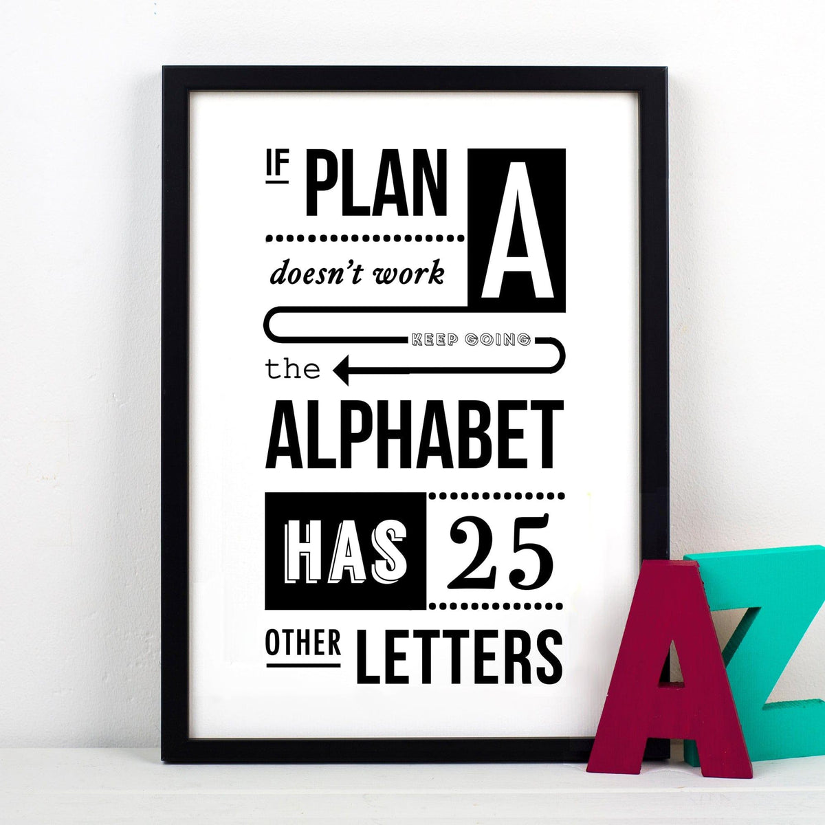 'Don't Give Up' Motivational A3 Poster - Of Life & Lemons®