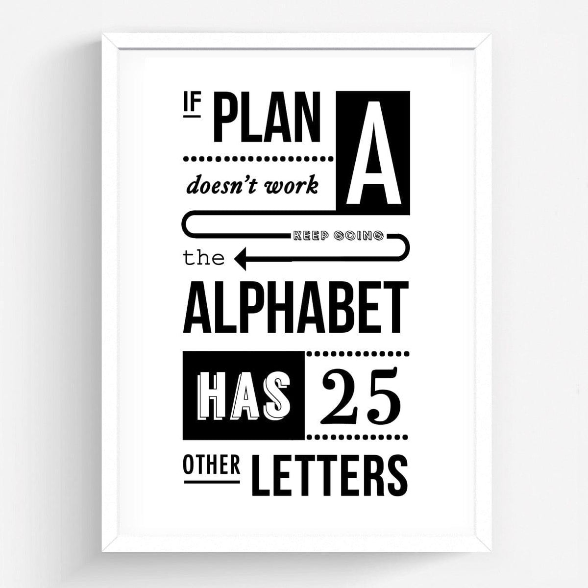 'Don't Give Up' Motivational A3 Poster - Of Life & Lemons®