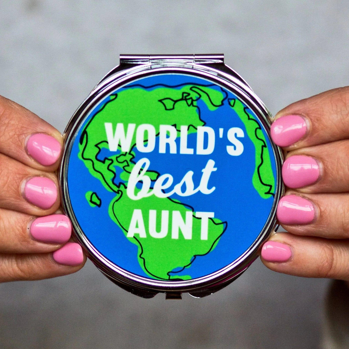 'World's Best Aunt' Compact Mirror - Of Life & Lemons®