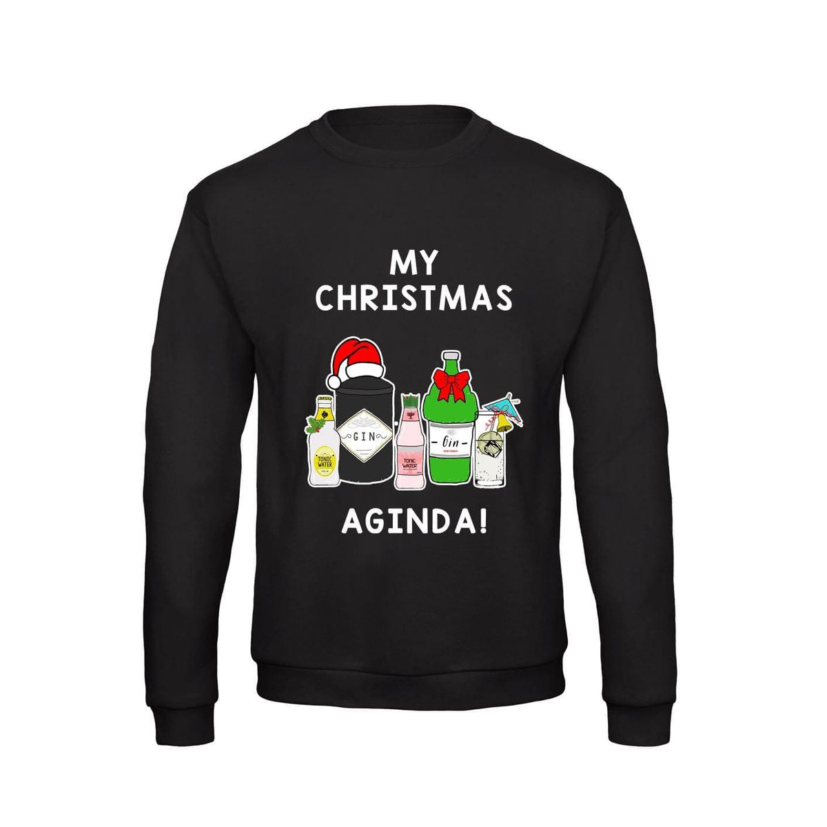 'Christmas Aginda' Funny Gin Christmas Jumper - Of Life & Lemons®
