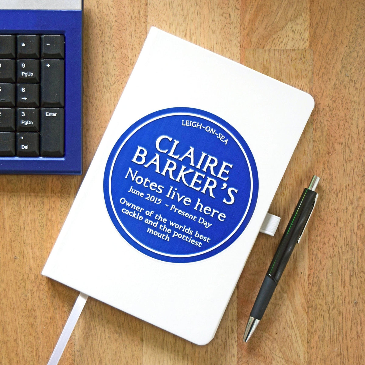 Personalised Blue Plaque Notebook - Of Life & Lemons®