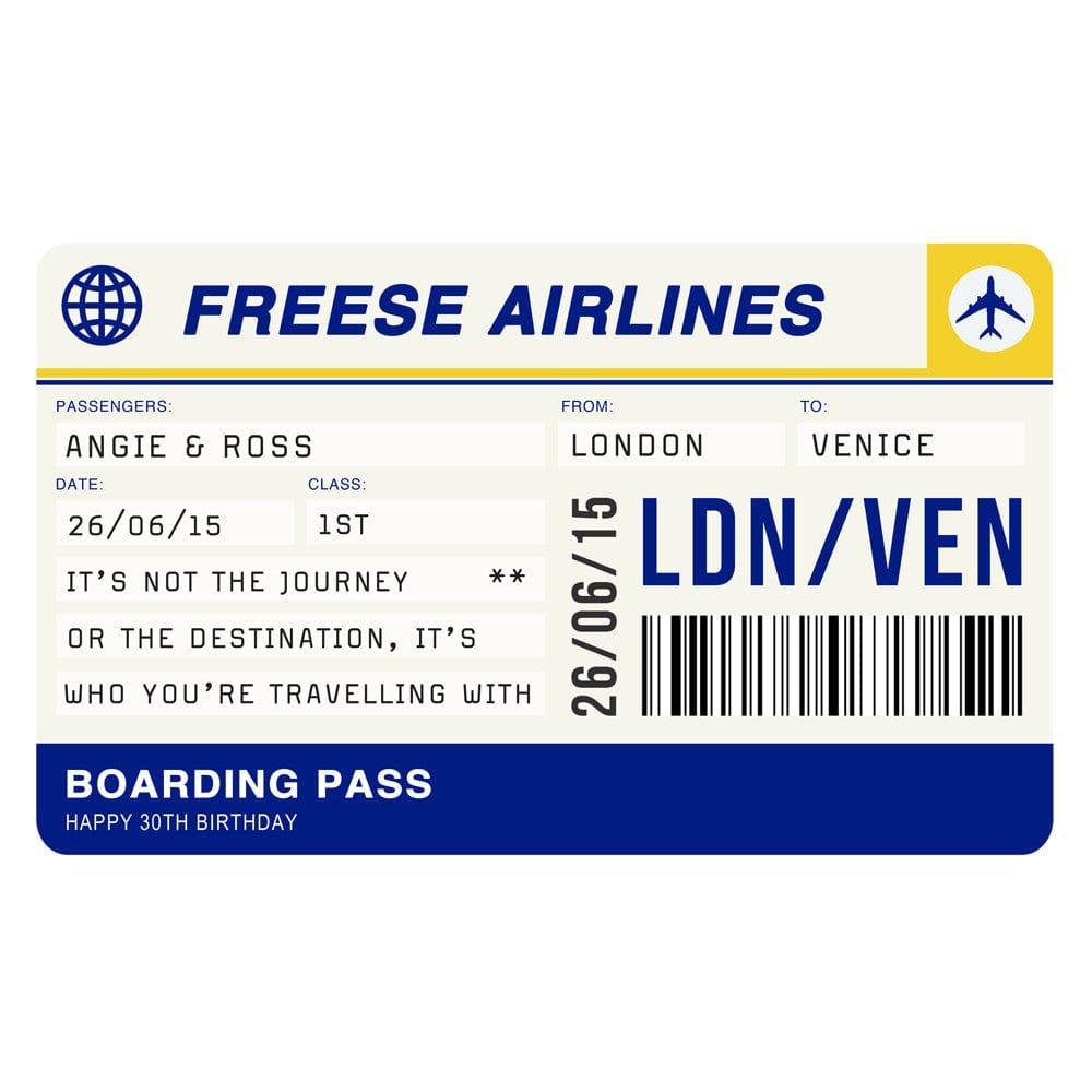 Personalised Boarding Pass Print - Of Life & Lemons®