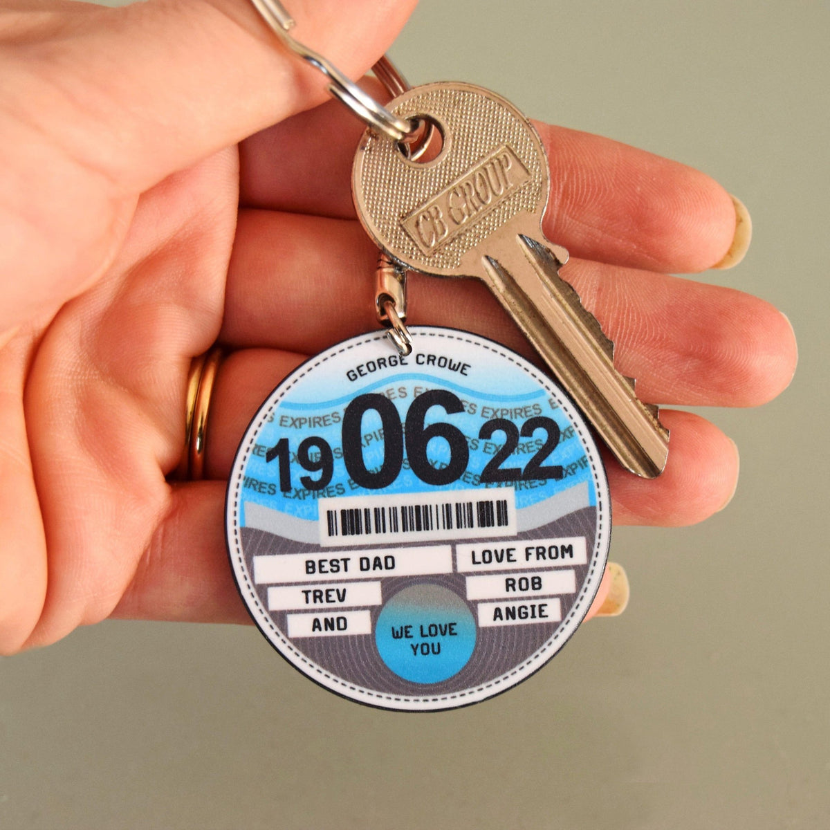 Personalised Tax Disc Keyring for Dad - Of Life & Lemons®