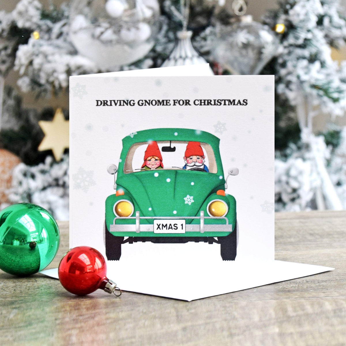 'Driving Gnome for Christmas' Funny Christmas Card - Of Life & Lemons®