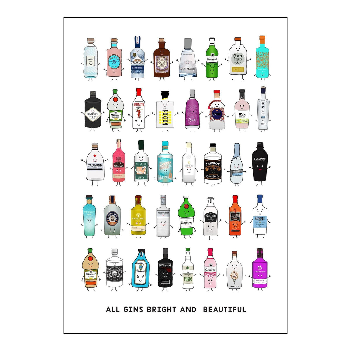 'All Gins Bright & Beautiful' Print - Of Life & Lemons®