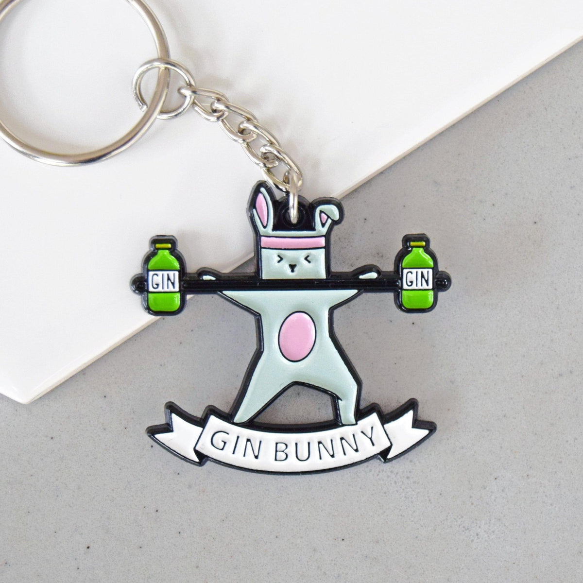 'Gin Bunny' Gin Keyring - Of Life & Lemons®