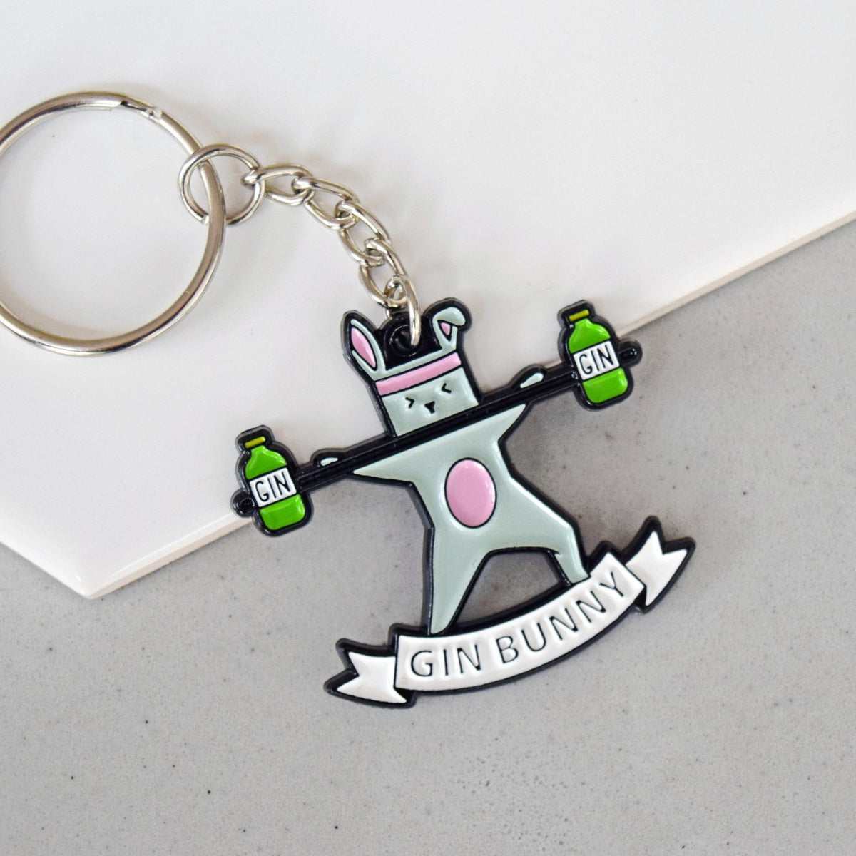 'Gin Bunny' Gin Keyring - Of Life & Lemons®