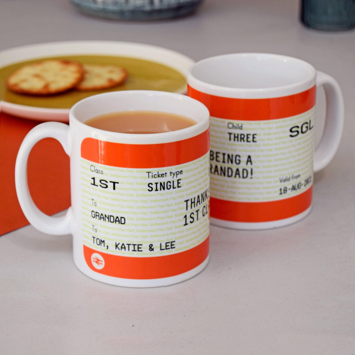 Personalised Train Ticket Mug for Grandad - Of Life & Lemons®