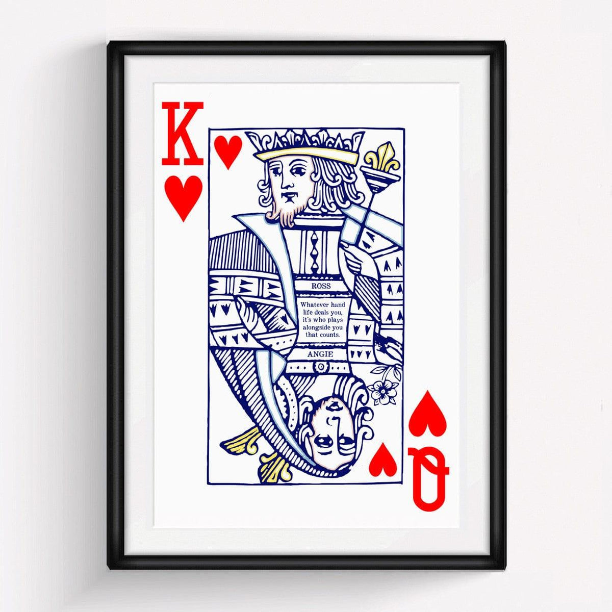 Personalised Playing Card Print for Couple - Of Life & Lemons®