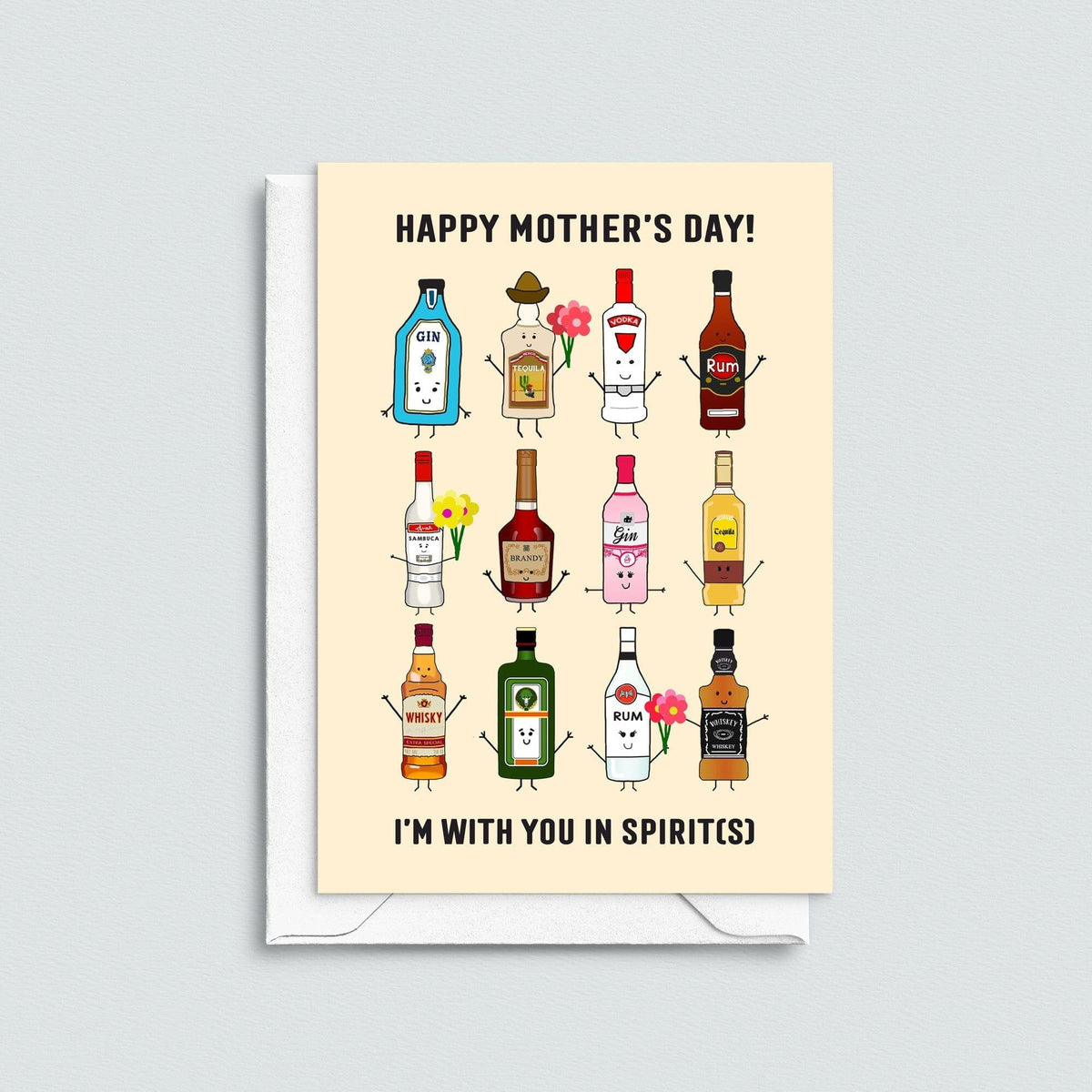 'With you in spirit(s)' Mother's Day Card - Of Life & Lemons®