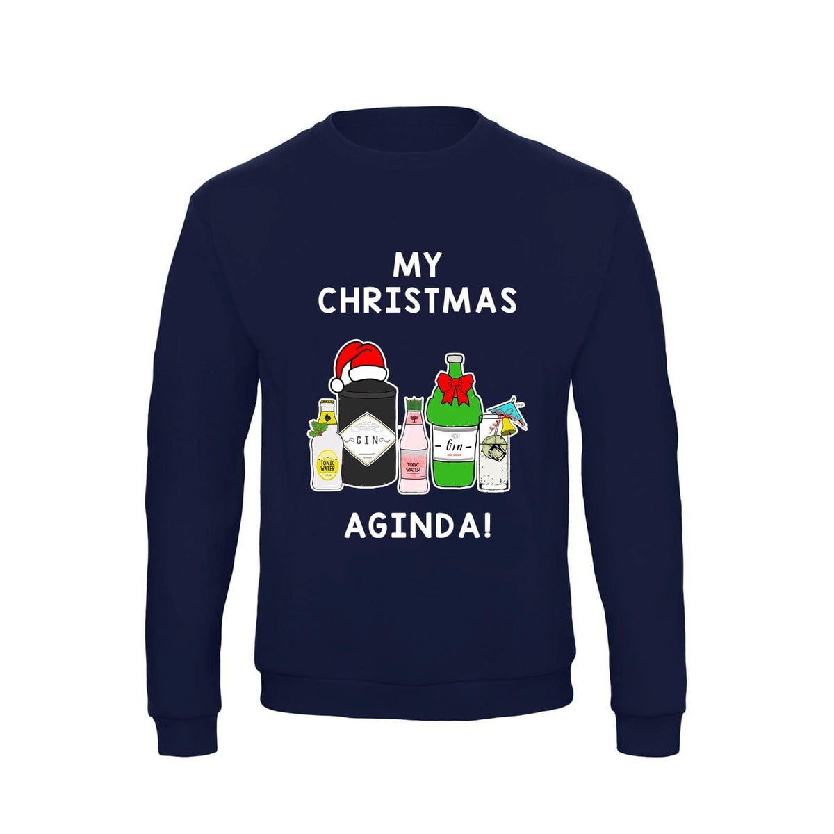 'Christmas Aginda' Funny Gin Christmas Jumper - Of Life & Lemons®