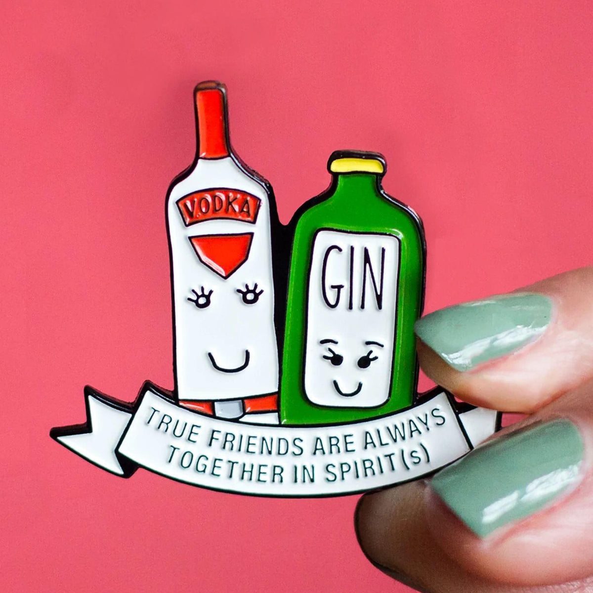 'Together in Spirits' Friendship Enamel Pin Badge - Of Life & Lemons®