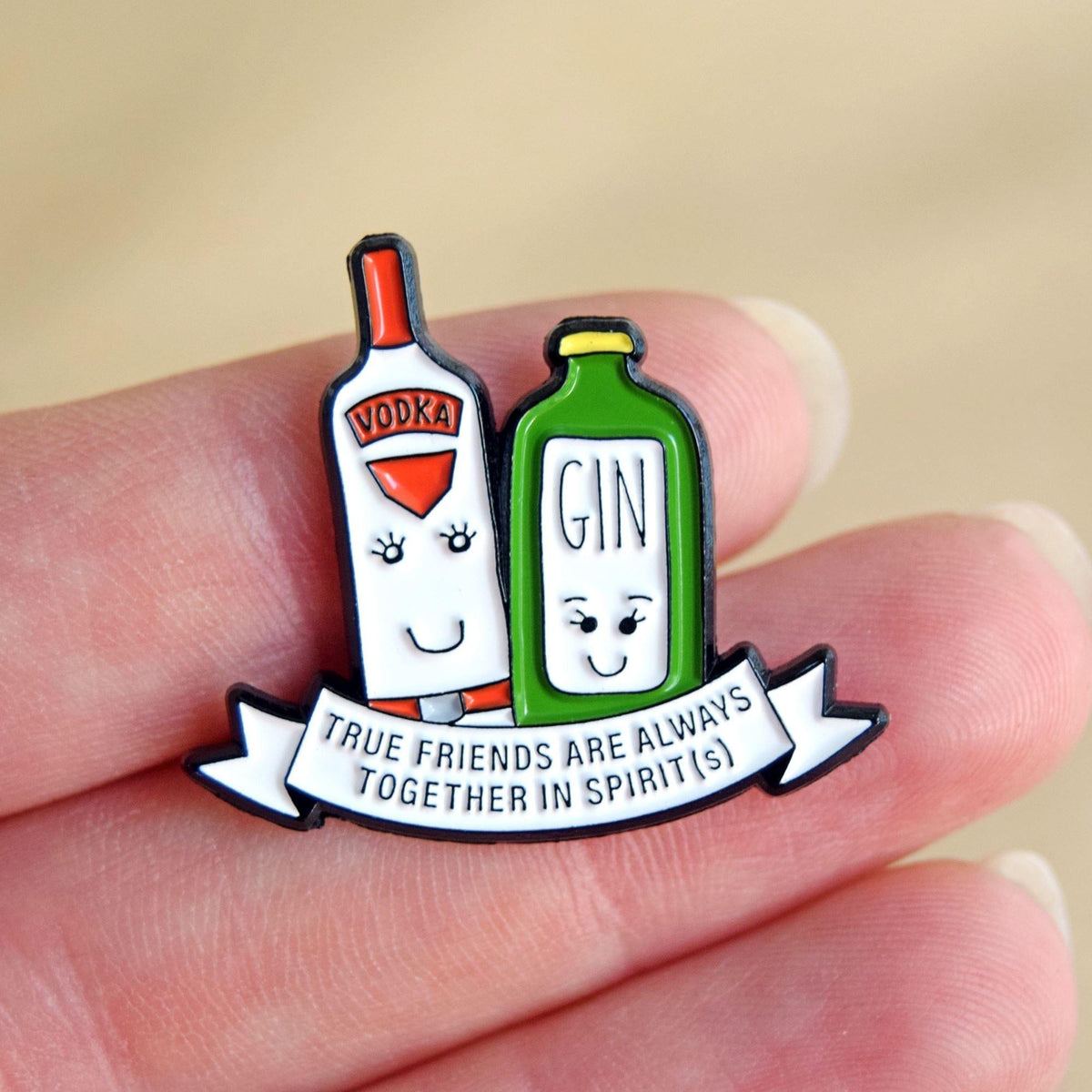 'Together in Spirits' Friendship Enamel Pin Badge - Of Life & Lemons®
