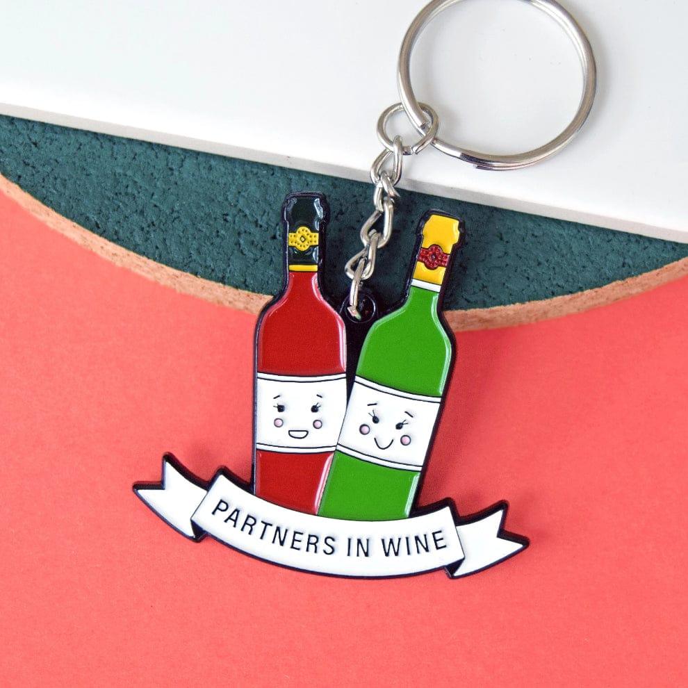 'Partners in Wine' Friendship Keyring - Of Life & Lemons®