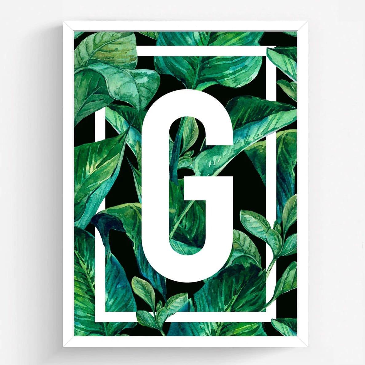 Tropical Leaf Monogram Print - Of Life & Lemons®