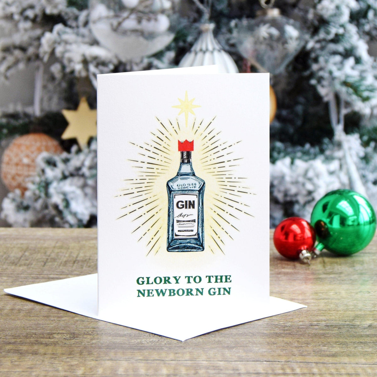 'Glory to the Newborn Gin' Christmas Card - Of Life & Lemons®