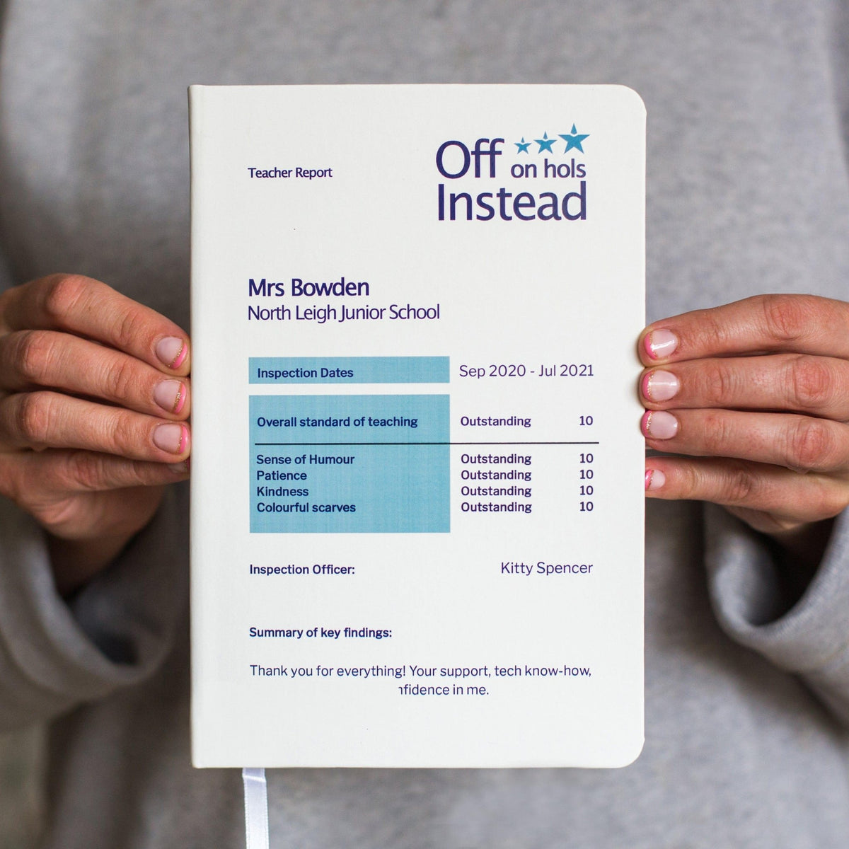 Funny Report Personalised Notebook for Teacher - Of Life & Lemons®