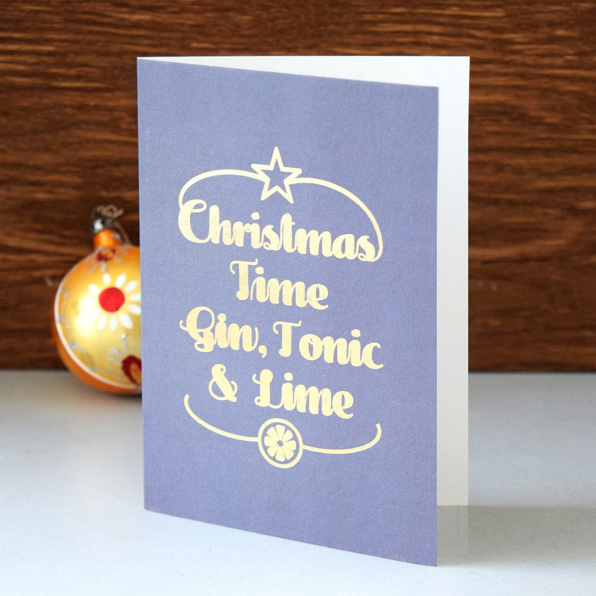 Luxury Foiled 'Gin & Tonic' Christmas Card - Of Life & Lemons®
