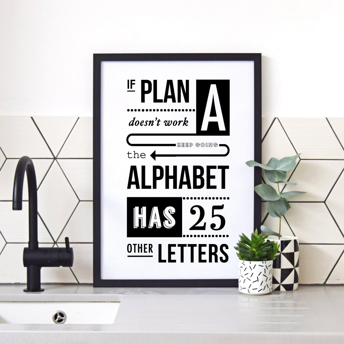 'Don't Give Up' Motivational A3 Poster - Of Life & Lemons®