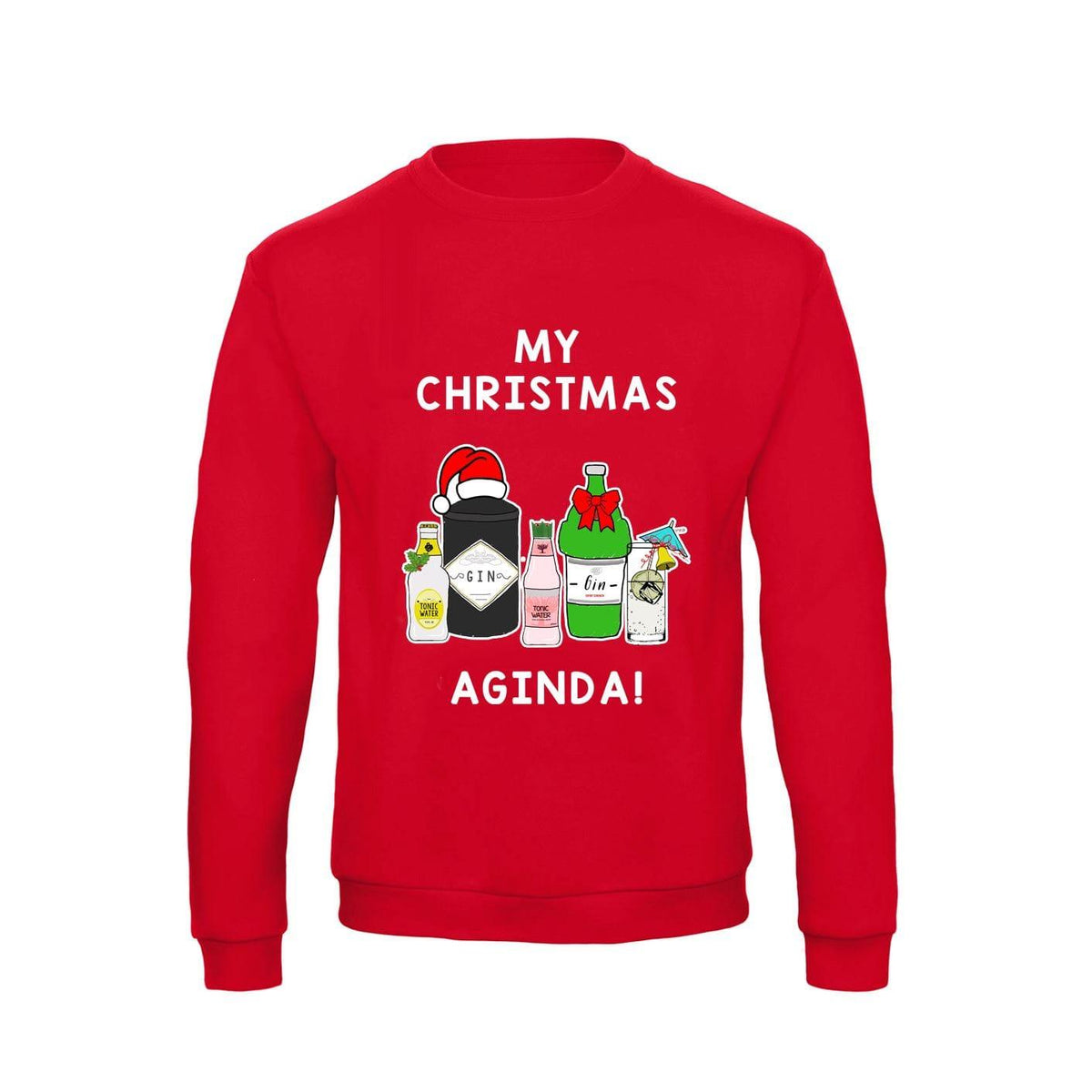 'Christmas Aginda' Funny Gin Christmas Jumper - Of Life & Lemons®