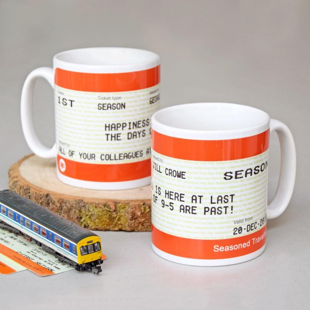 Personalised Train Ticket Retirement Mug - Of Life & Lemons®