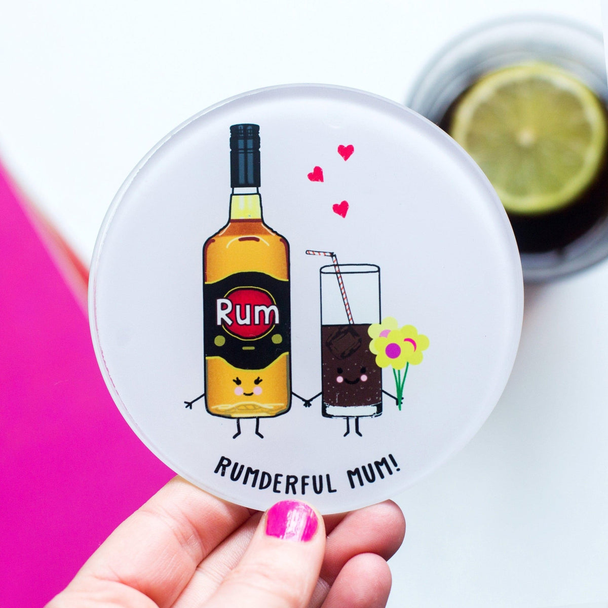 Funny Rum Coaster for Mum - Of Life & Lemons®