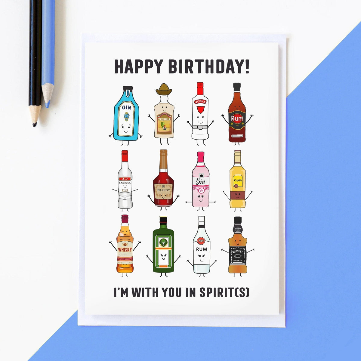 'With you in spirit(s)' Birthday Card - Of Life & Lemons®