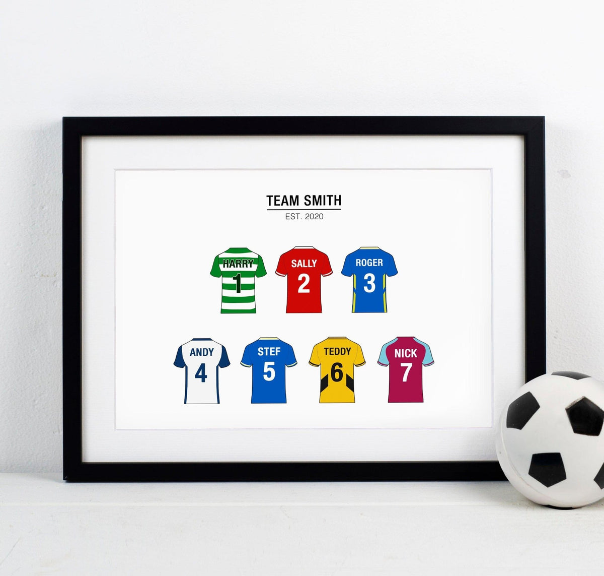 Personalised Football Team Print - Of Life & Lemons®