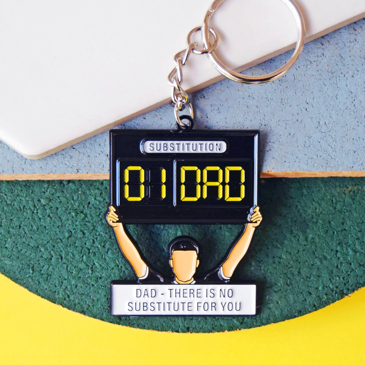 'No Substitute' Football Keyring for Dad - Of Life & Lemons®