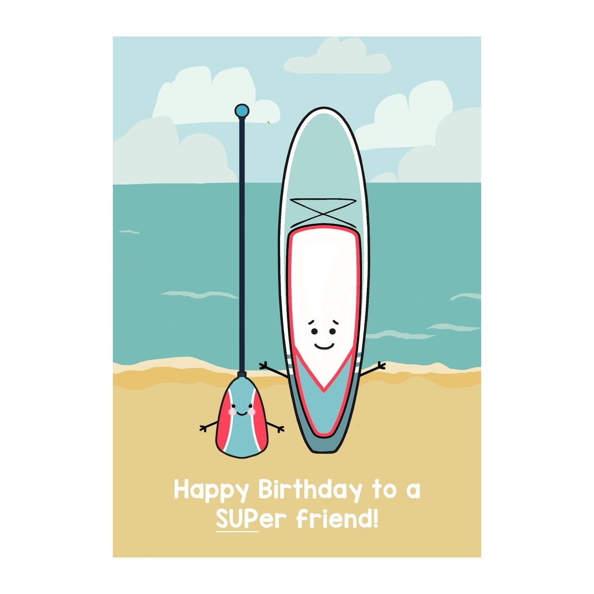 Stand Up Paddle Board Birthday Card For Friend - Of Life & Lemons®