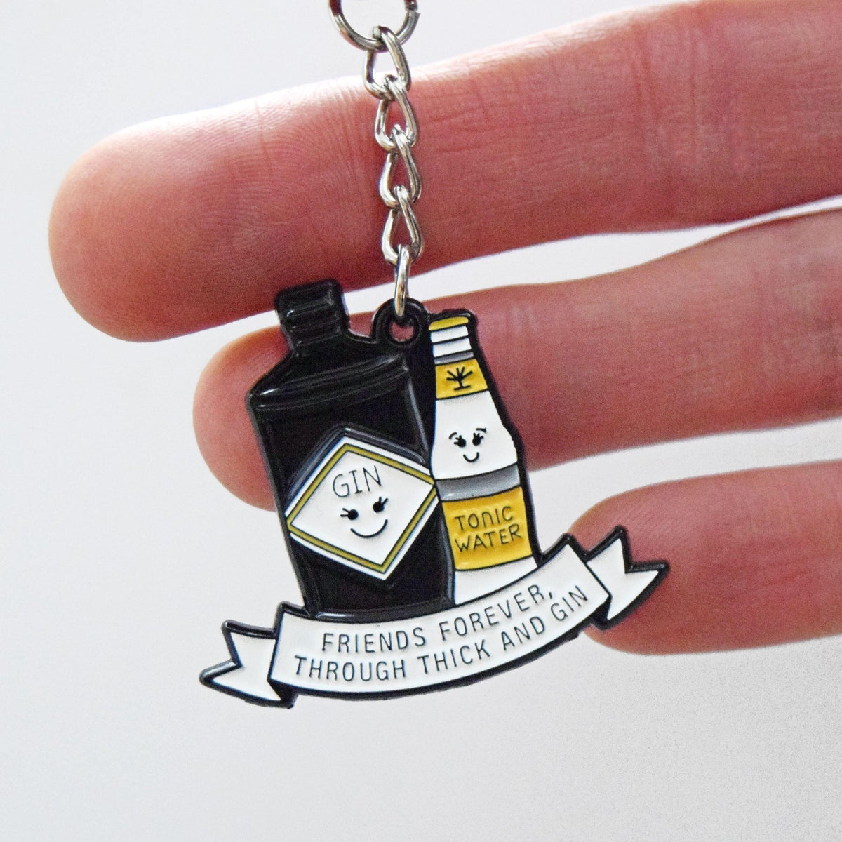 'Thick & Gin' Friendship Keyring - Of Life & Lemons®