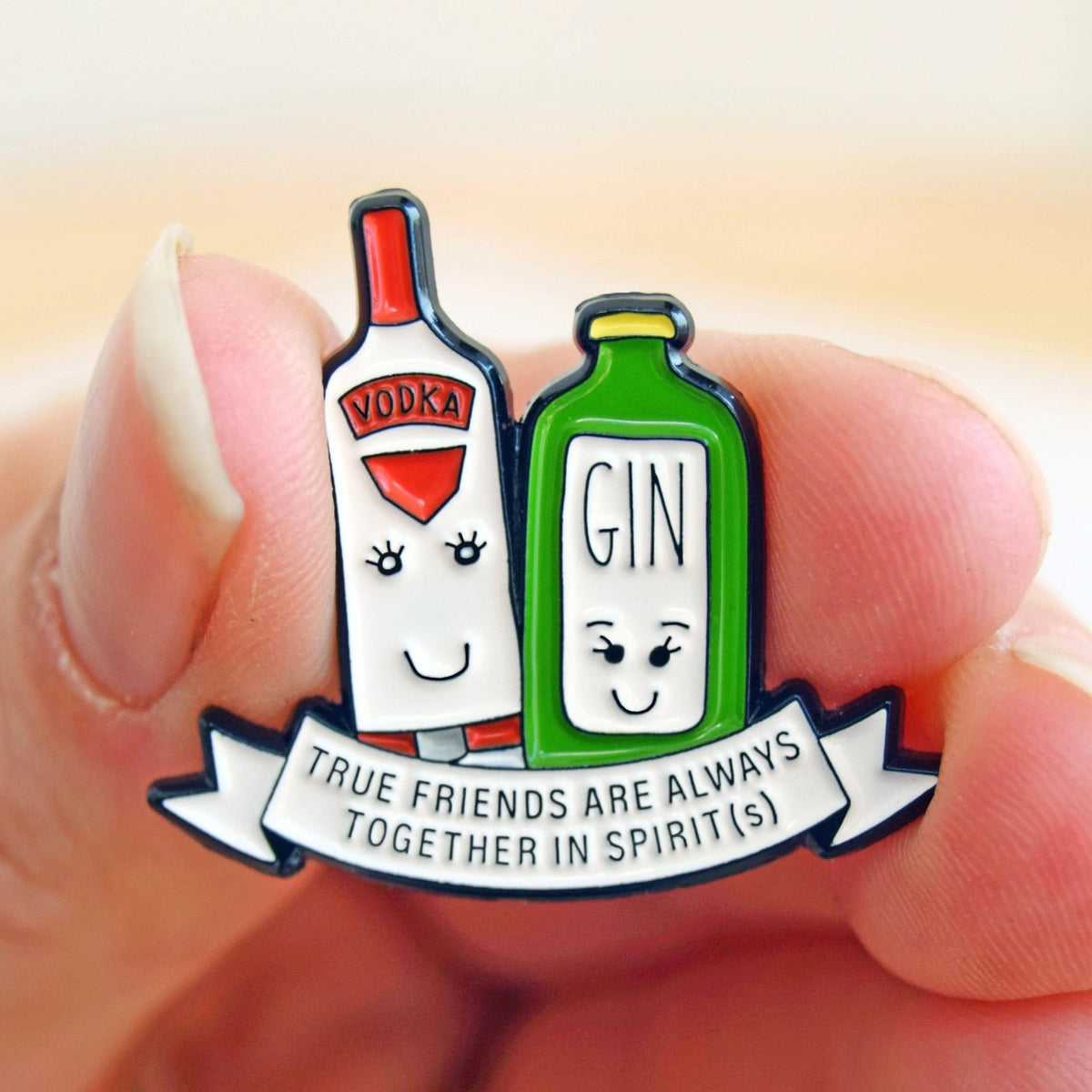 'Together in Spirits' Friendship Enamel Pin Badge - Of Life & Lemons®