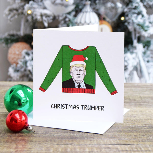 XXDJLP Funny Donald Trump Christmas Card, Merry Trump - View #2