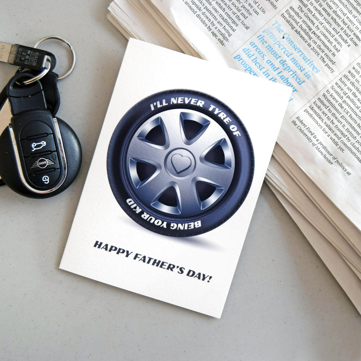 Funny Tyre Father's Day Card - Of Life & Lemons®