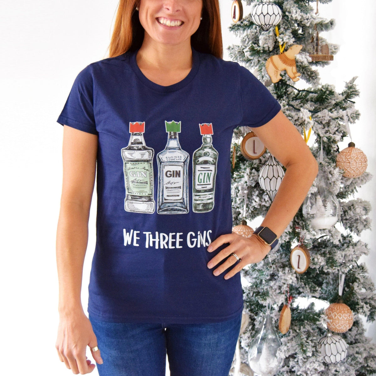 'We Three Gins' Ladies Christmas T-Shirt - Of Life & Lemons®