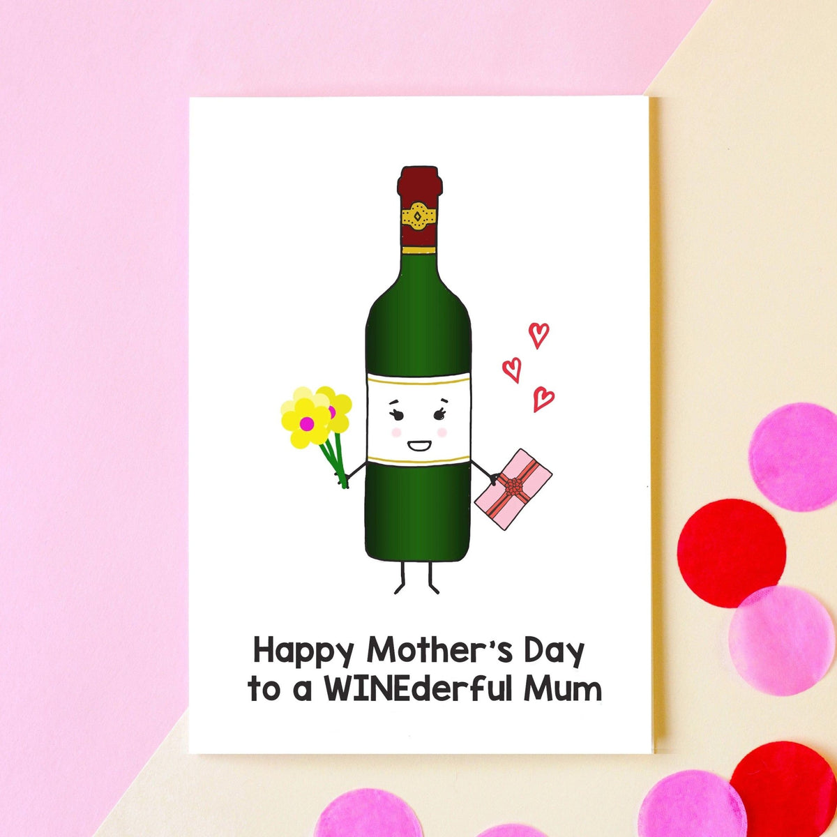 'WINEderful Mum' Wine Mother's Day Card - Of Life & Lemons®