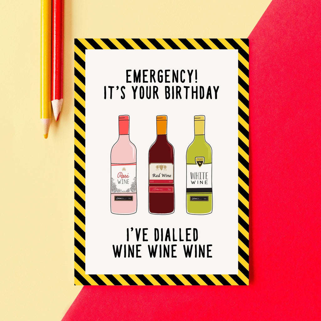 Funny Wine Birthday Card – Of Life & Lemons®