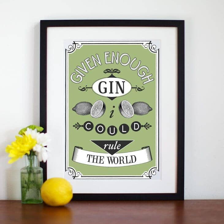Gin Quote Print - Of Life & Lemons®