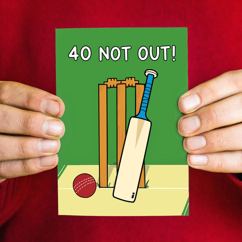 Funny Cricket 40th Birthday Card