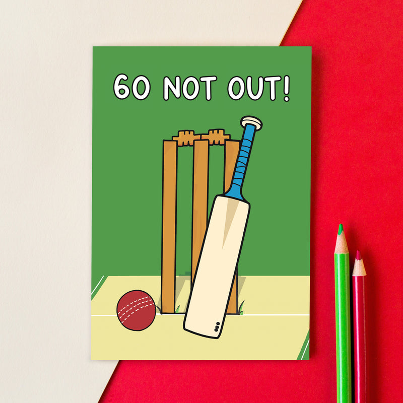 Funny Cricket 60th Birthday Card