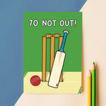Funny Cricket 70th Birthday Card
