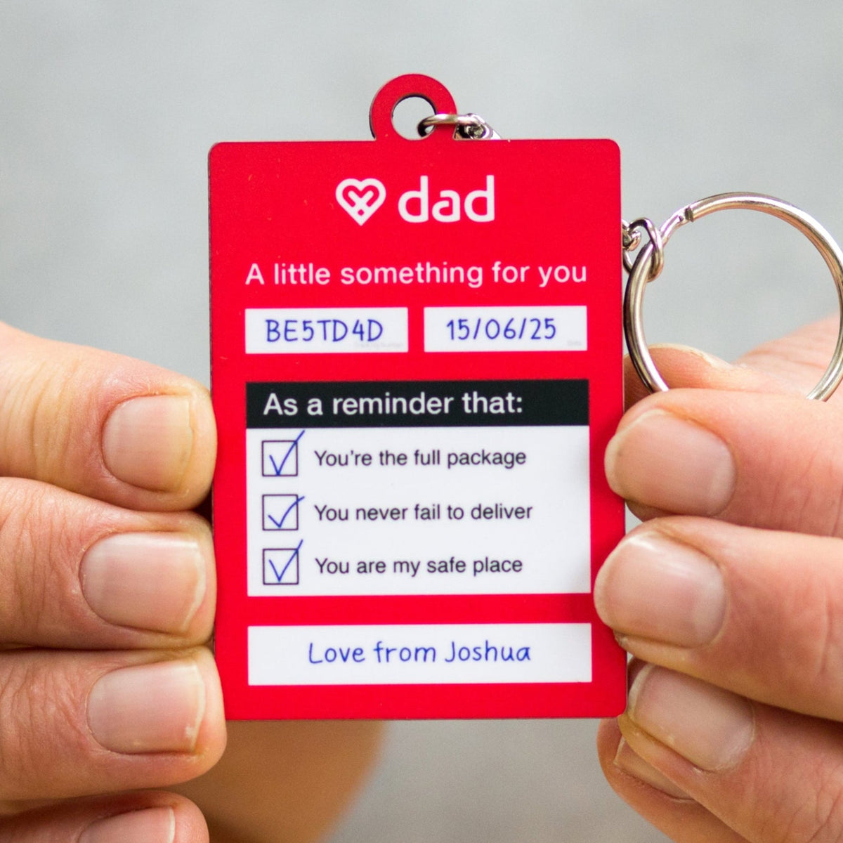 Personalised Keyring Gift For Dad - Of Life & Lemons®