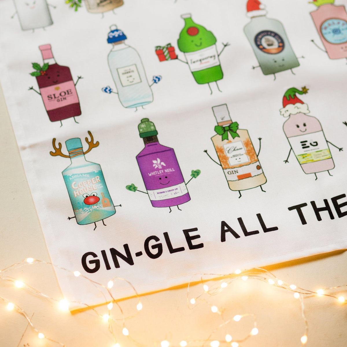 Funny Gin Christmas Tea Towel - Of Life & Lemons®