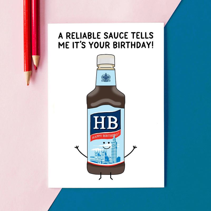 Funny HP Sauce Birthday Card